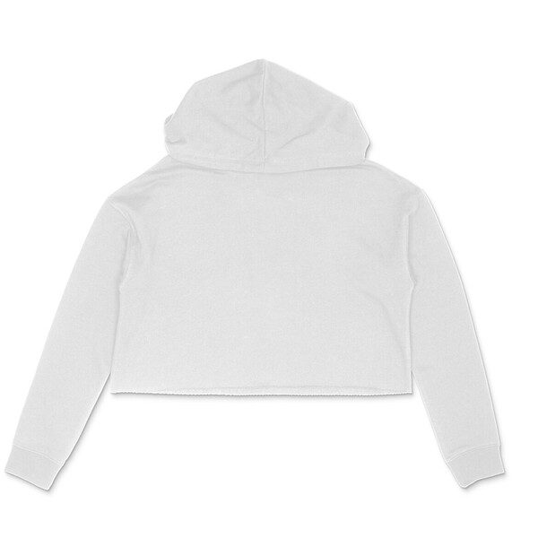 Womens Crop Hoodies Multicolor Plain Non-zipped