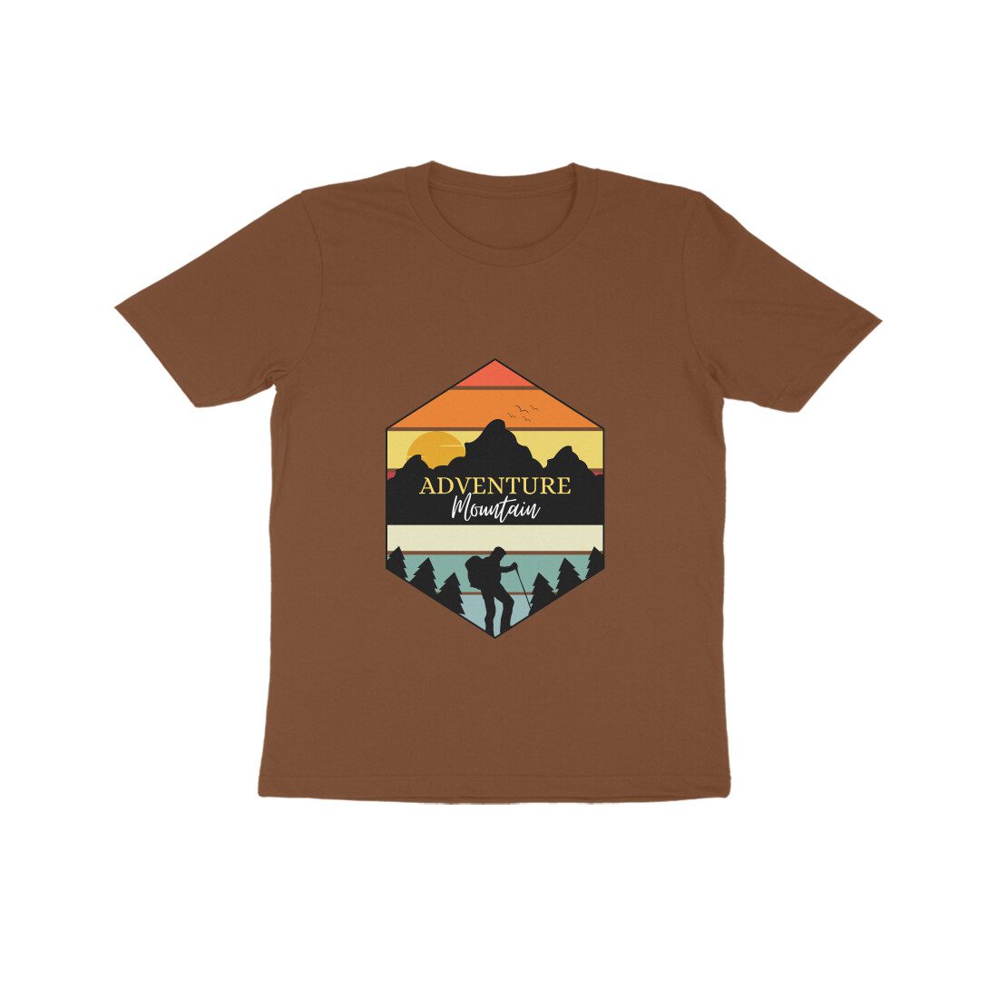 Trend Next – Kids Vintage Adventure Mountain Dark Shaded T-Shirt - Fashion Greet