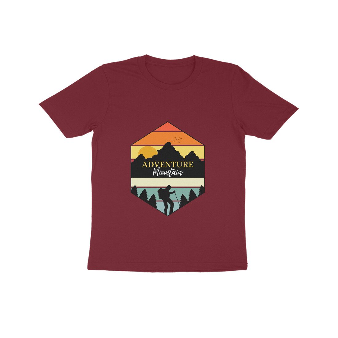 Trend Next – Kids Vintage Adventure Mountain Dark Shaded T-Shirt - Fashion Greet