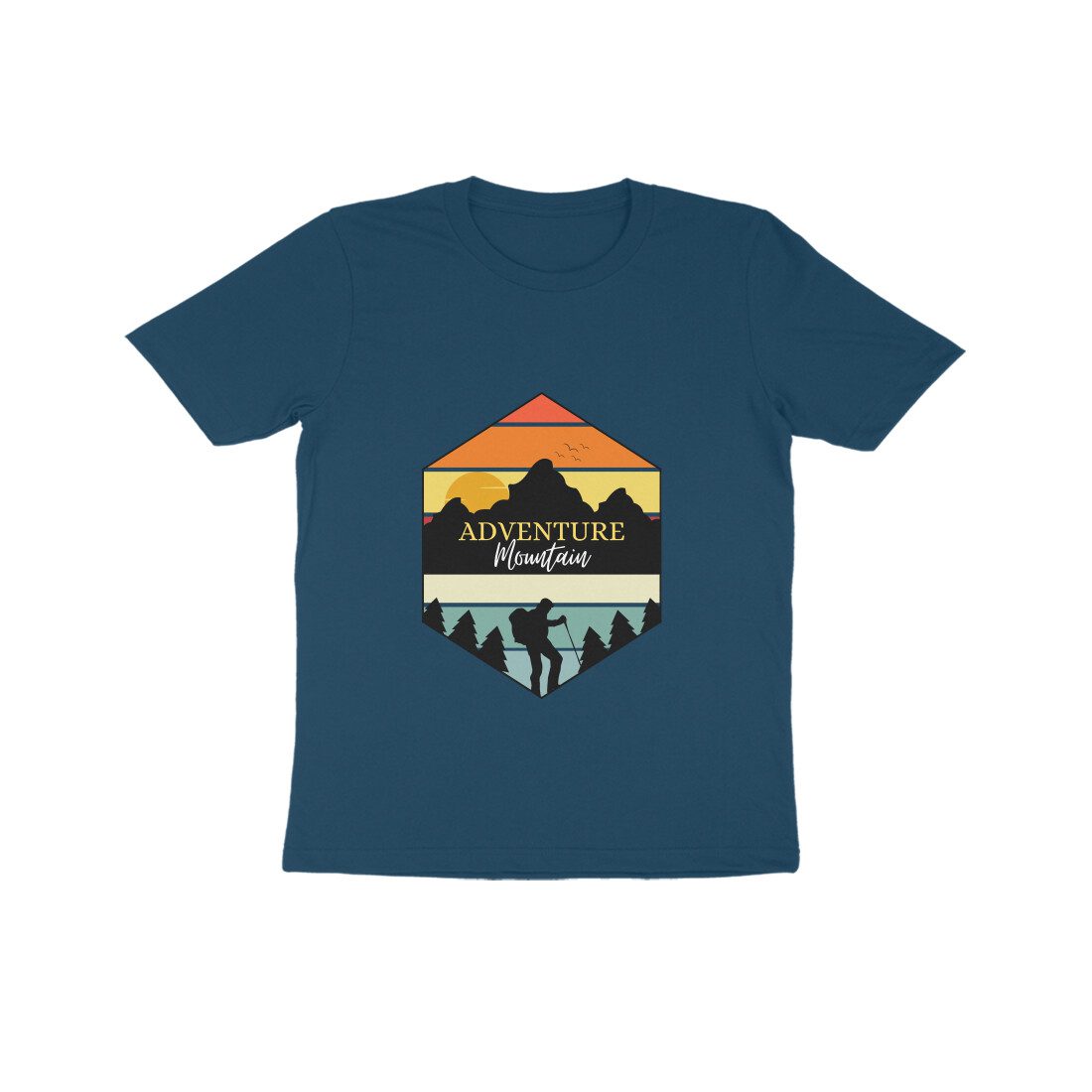 Trend Next – Kids Vintage Adventure Mountain Dark Shaded T-Shirt - Fashion Greet