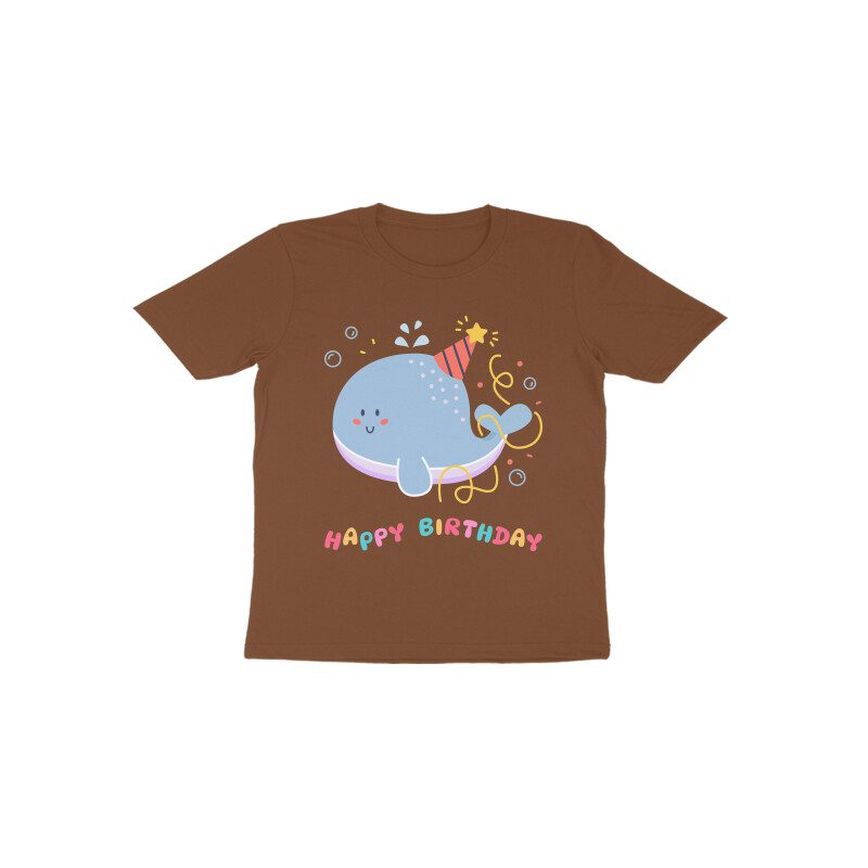 Trend Next – Toddlers Cute Childish Whale Happy Birthday T-Shirt - Fashion Greet