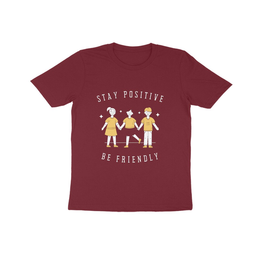Trend Next – Kids Stay Positive Be Friendly T-Shirt - Fashion Greet