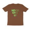 Trend Next – Teens Never Give Up Half Shaded Design T-Shirt - Fashion Greet