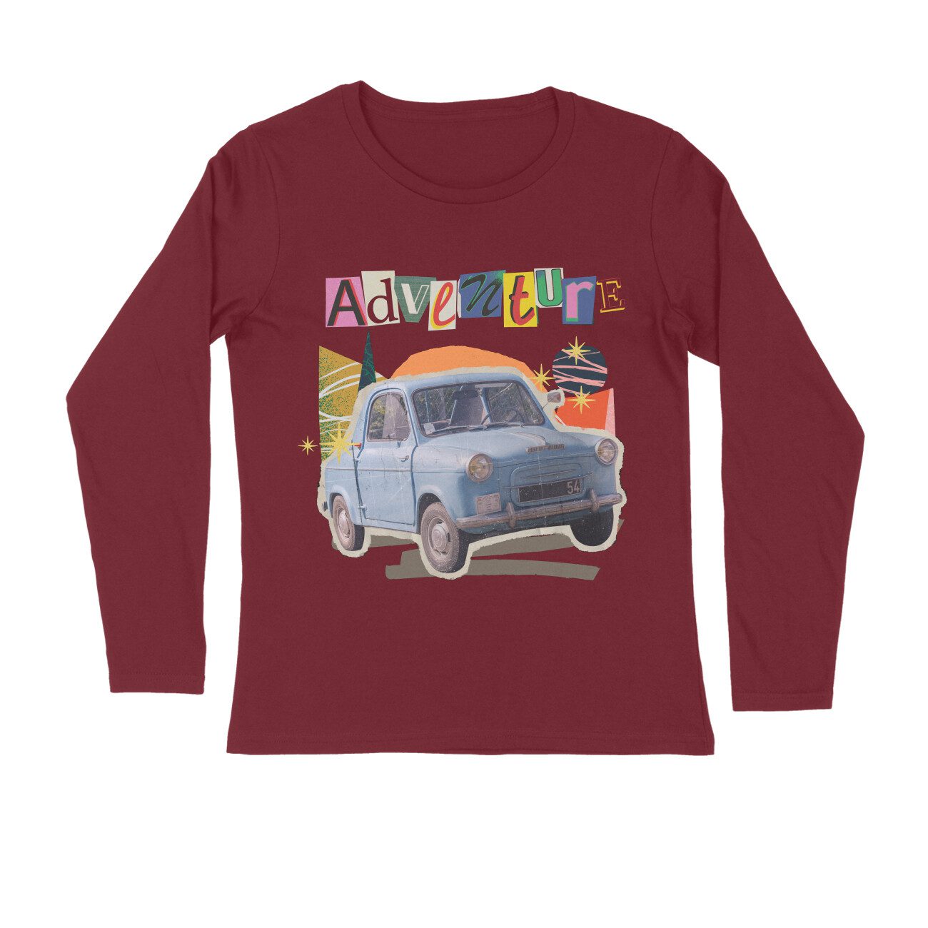 Trend Next Luxury – Adults Vintage Car Adventure Full Sleeve T-Shirt - Fashion Greet