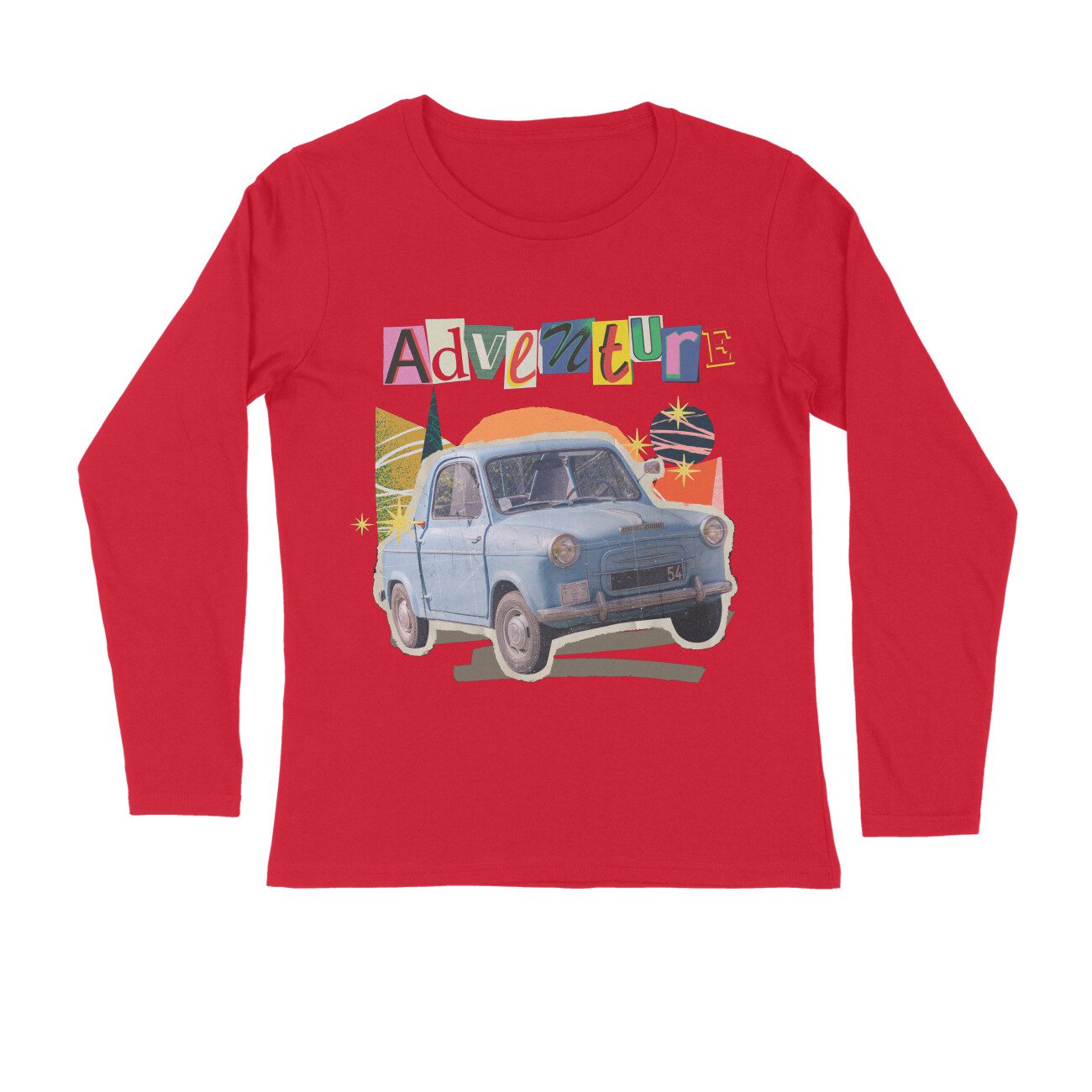 Trend Next Luxury – Adults Vintage Car Adventure Full Sleeve T-Shirt - Fashion Greet