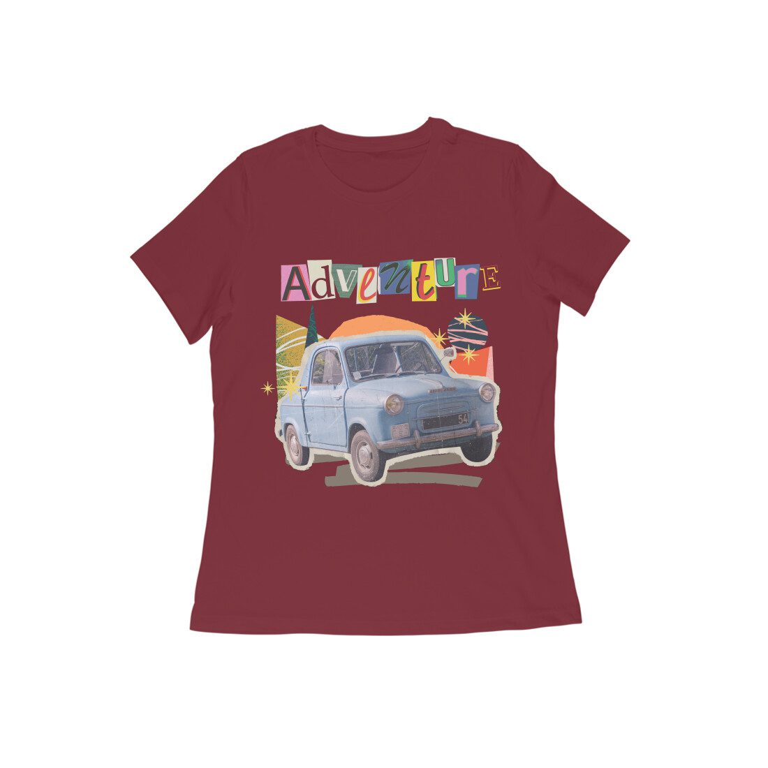 Trend Next Luxury – Womens Vintage Car Adventure T-Shirt - Fashion Greet