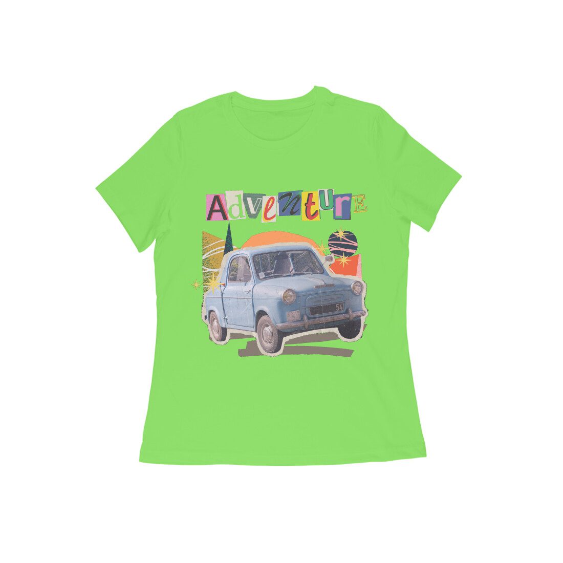 Trend Next Luxury – Womens Vintage Car Adventure T-Shirt - Fashion Greet
