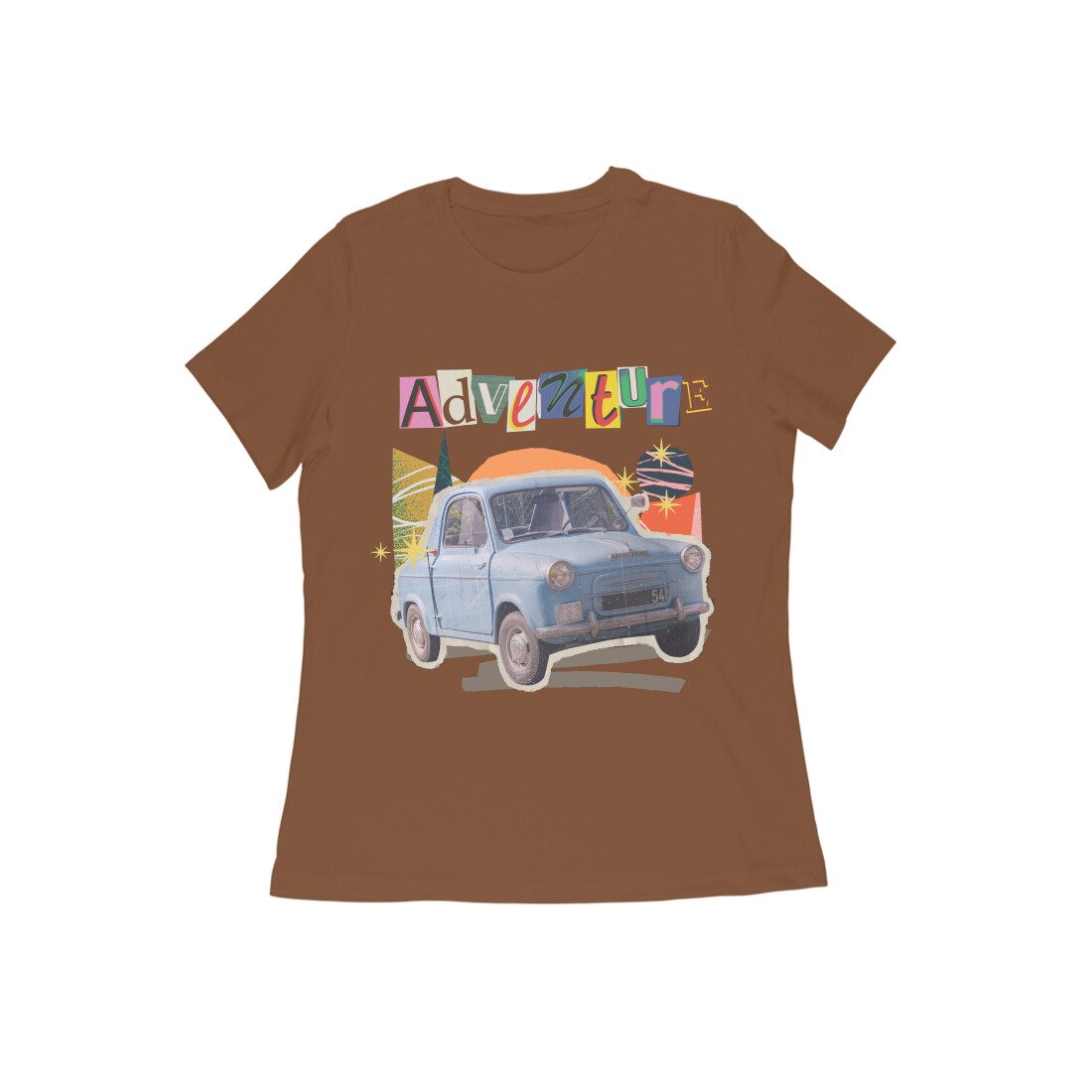 Trend Next Luxury – Womens Vintage Car Adventure T-Shirt - Fashion Greet