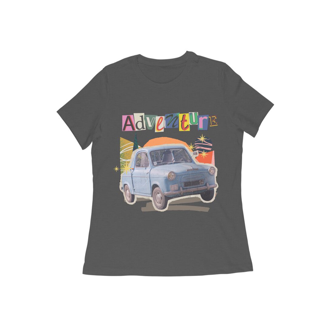 Trend Next Luxury – Womens Vintage Car Adventure T-Shirt - Fashion Greet