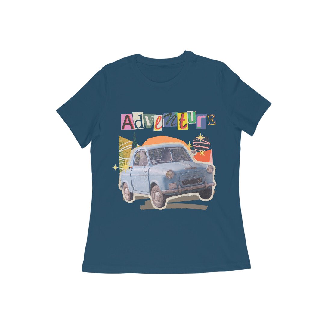 Trend Next Luxury – Womens Vintage Car Adventure T-Shirt - Fashion Greet
