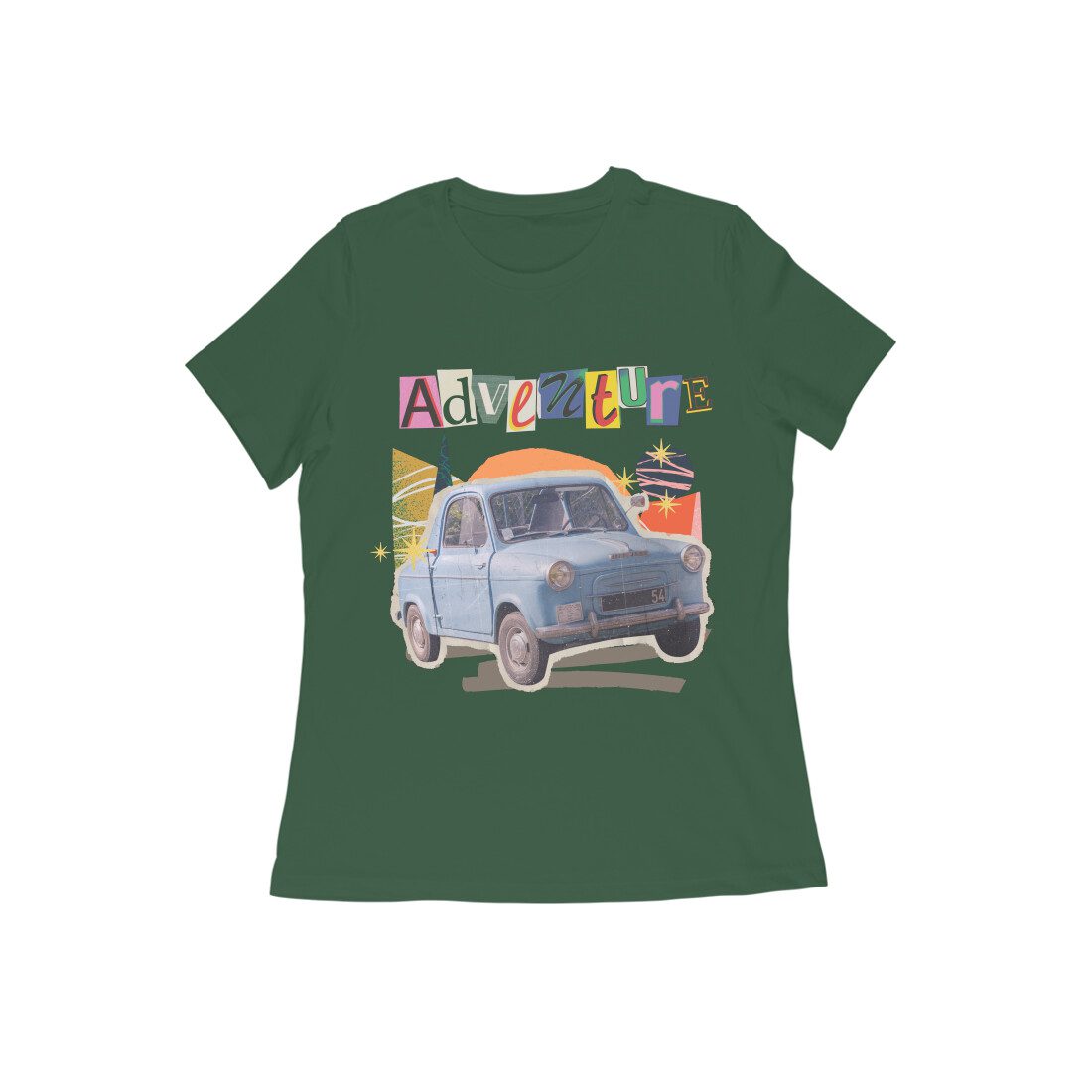 Trend Next Luxury – Womens Vintage Car Adventure T-Shirt - Fashion Greet