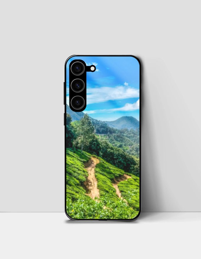 Samsung Glass Case – Scenic Mountain with Blue Sky - Fashion Greet Samsung Glass Case – Scenic Mountain with Blue Sky - Fashion Greet