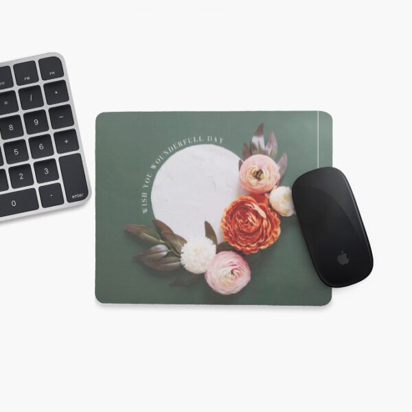 Mouse Pad - Floral Design - Wish you wounderful day