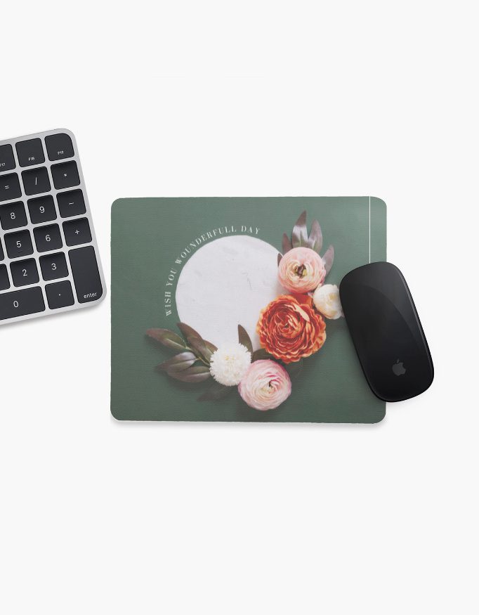 Mouse Pad – Floral Design – Wish you wounderful day - Fashion Greet Mouse Pad – Floral Design – Wish you wounderful day - Fashion Greet