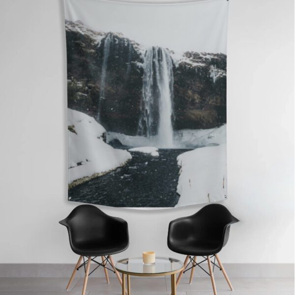 Tapestry - Snow Waterfall in Iceland