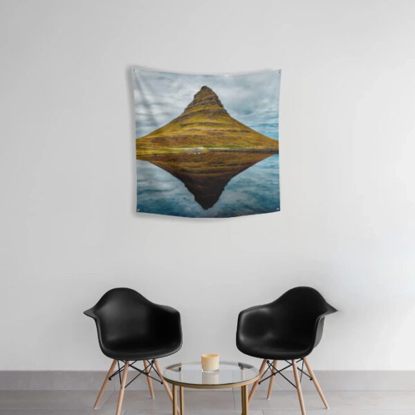 Tapestry - Scenic Mountain reflecting on lake in Iceland