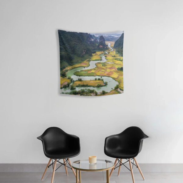 Tapestry - Scenice view of Farmland in Vietnam