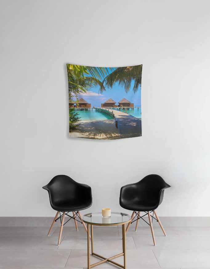 Tapestry – Maldives Overwater Villas - Fashion Greet Tapestry – Maldives Overwater Villas - Fashion Greet