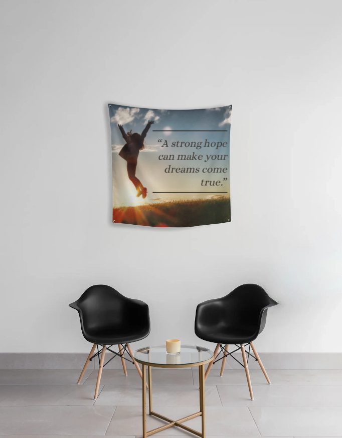 Tapestry – Motivational Quote about Strong Hope - Fashion Greet