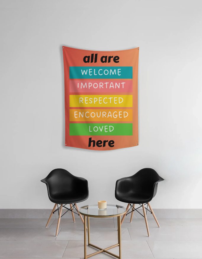 Tapestry – Invitation Quote – All are welcome - Fashion Greet