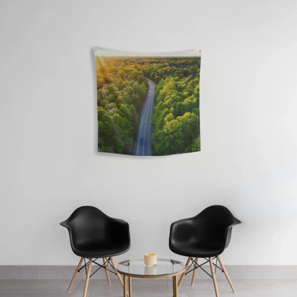 Tapestry - Asphalt Road in Forest