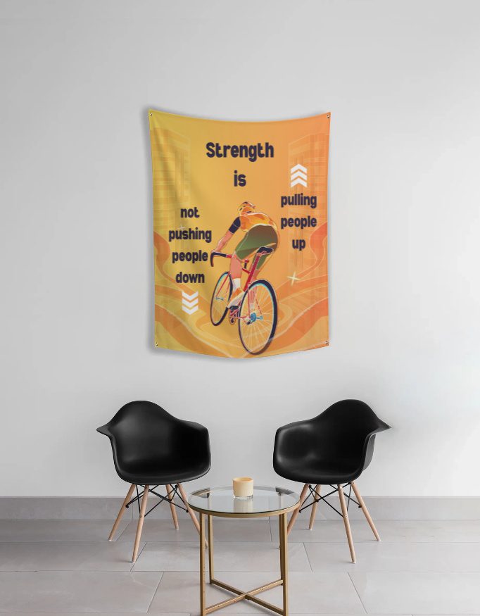 Tapestry – Inspirational Quote – Real Strength - Fashion Greet