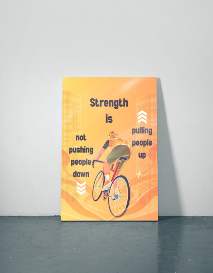 Metal Poster – Inspirational Quote – Real Strength - Fashion Greet Metal Poster – Inspirational Quote – Real Strength - Fashion Greet