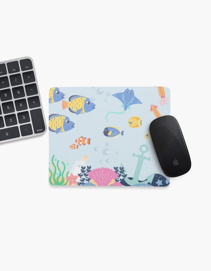 Mouse Pad – Playful Fish Theme - Fashion Greet Mouse Pad – Playful Fish Theme - Fashion Greet