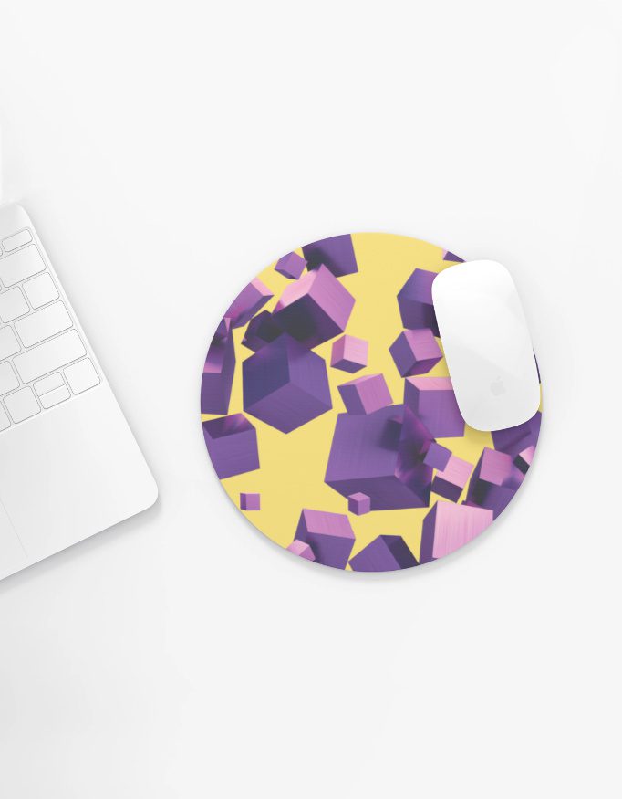 Mouse Pad Circle Shape – Bright Abstract 3d Cube - Fashion Greet Mouse Pad Circle Shape – Bright Abstract 3d Cube - Fashion Greet