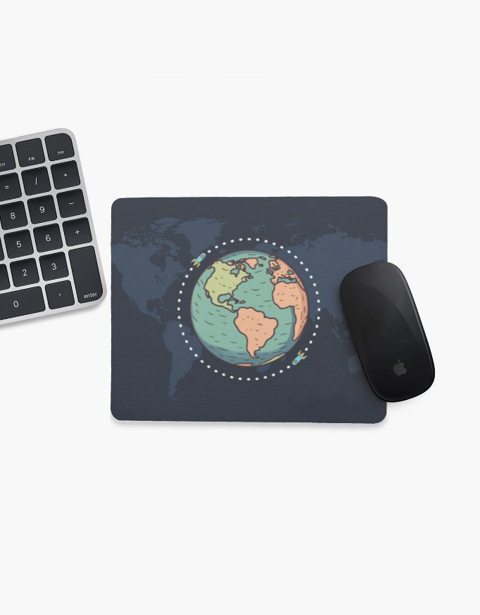 Mouse Pad – Spinning Earth Theme - Fashion Greet