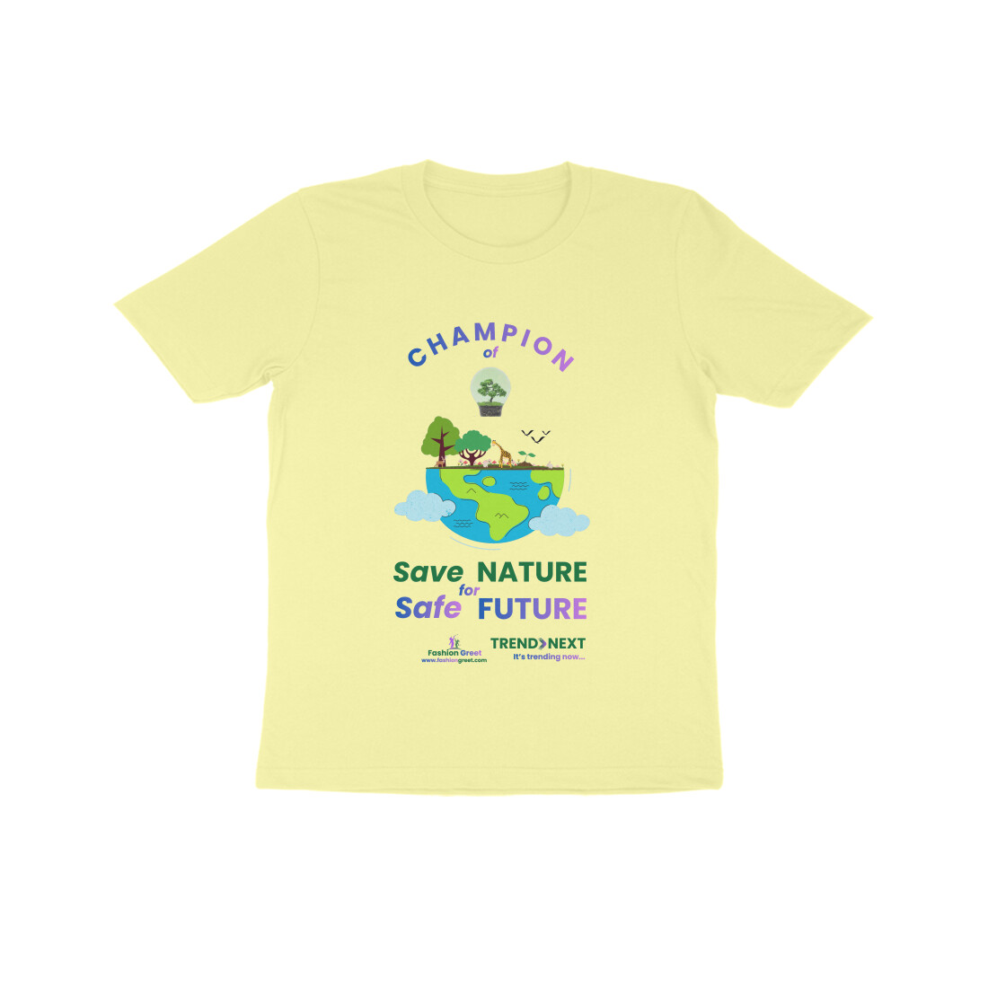 Trend Next – Kids Champion of Save Nature for Safe Future – World Theme – T-Shirt – Size 10 - Fashion Greet